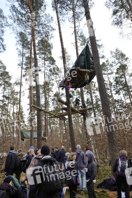 Protestcamp gegen die Erweiterungspläne des Tesla-Werks in Grünheide