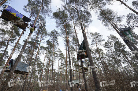 Protestcamp gegen die Erweiterungspläne des Tesla-Werks in Grünheide