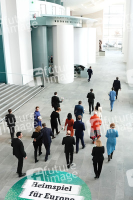 Fototermin '100 Tage bis zur EURO 2024' in Berlin