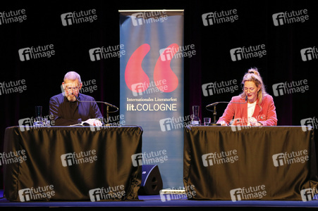Dietmar Bär, Anna Schudt und Thomas Böhm auf der lit.Cologne 2024 in Köln