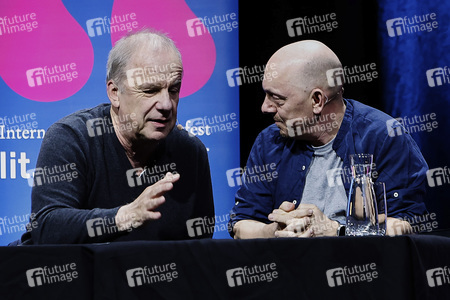 Hubertus Meyer-Burckhardt und Bernhard Hoëcker auf der lit.Cologne 2024 in Köln