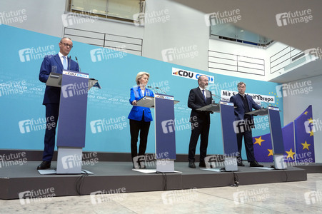 Sitzung der Präsidien der CDU und der CSU zum Europawahlprogramm in Berlin