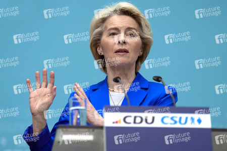 Sitzung der Präsidien der CDU und der CSU zum Europawahlprogramm in Berlin