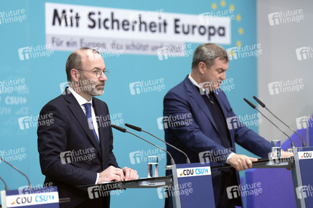 Sitzung der Präsidien der CDU und der CSU zum Europawahlprogramm in Berlin