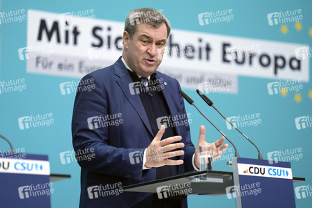 Sitzung der Präsidien der CDU und der CSU zum Europawahlprogramm in Berlin