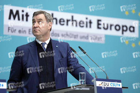 Sitzung der Präsidien der CDU und der CSU zum Europawahlprogramm in Berlin
