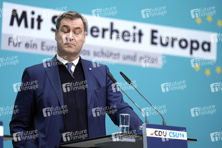 Sitzung der Präsidien der CDU und der CSU zum Europawahlprogramm in Berlin