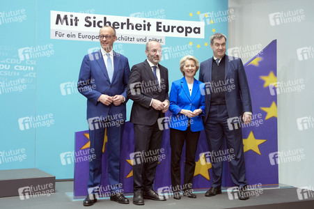 Sitzung der Präsidien der CDU und der CSU zum Europawahlprogramm in Berlin