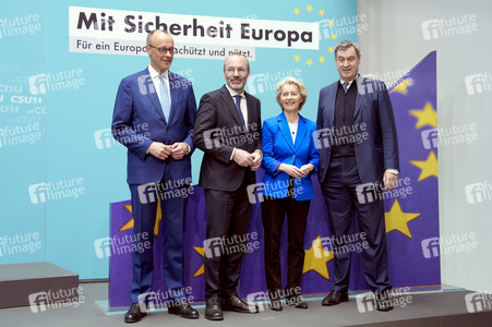 Sitzung der Präsidien der CDU und der CSU zum Europawahlprogramm in Berlin