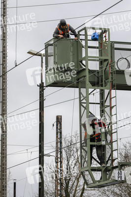 Pressetermin zu den Arbeiten am Elektronischen Stellwerk in Köln