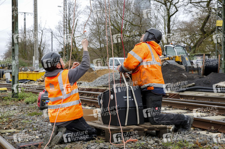 Pressetermin zu den Arbeiten am Elektronischen Stellwerk in Köln