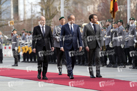 Empfang des Ministerpräsidenten von Polen und des Staatspräsidenten der Französischen Republik in Berlin