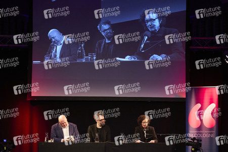 Jan Schomburg und Maria Schrader auf der lit.Cologne 2024 in Köln