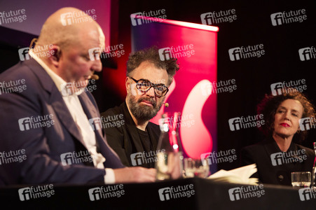 Jan Schomburg und Maria Schrader auf der lit.Cologne 2024 in Köln