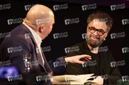 Jan Schomburg und Maria Schrader auf der lit.Cologne 2024 in Köln