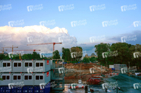 Baustelle zum Erweiterungsbau des Kanzleramtes in Berlin