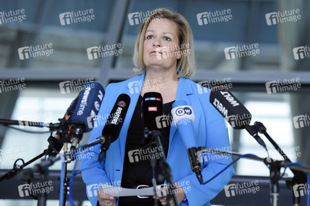 Pressestatement von Nancy Faeser in Berlin
