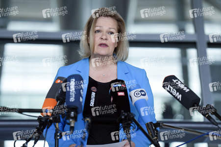 Pressestatement von Nancy Faeser in Berlin