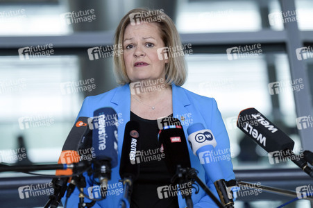 Pressestatement von Nancy Faeser in Berlin