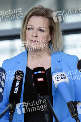 Pressestatement von Nancy Faeser in Berlin