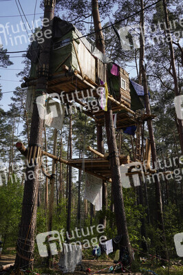 Protestcamp gegen die Erweiterungspläne des Tesla-Werks in Grünheide