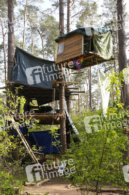 Protestcamp gegen die Erweiterungspläne des Tesla-Werks in Grünheide