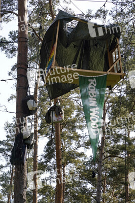 Protestcamp gegen die Erweiterungspläne des Tesla-Werks in Grünheide
