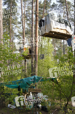Protestcamp gegen die Erweiterungspläne des Tesla-Werks in Grünheide