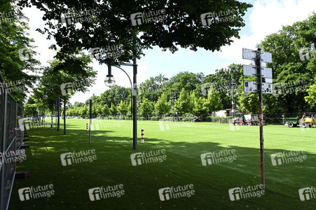Aufbau der Fan-Zone zur Fußball-Europameisterschaft UEFA EURO 2024 in Berlin