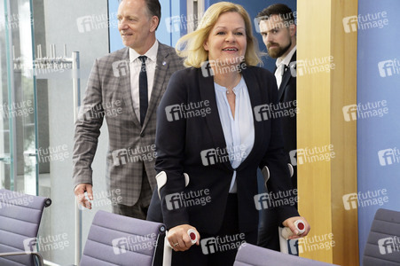 Bundespressekonferenz Fallzahlen für die Politisch Motivierte Kriminalität (PMK) 2023 in Berlin