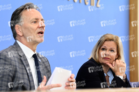 Bundespressekonferenz Fallzahlen für die Politisch Motivierte Kriminalität (PMK) 2023 in Berlin