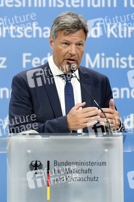Pressekonferenz mit Robert Habeck in Berlin