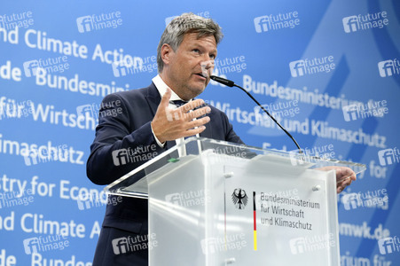 Pressekonferenz mit Robert Habeck in Berlin