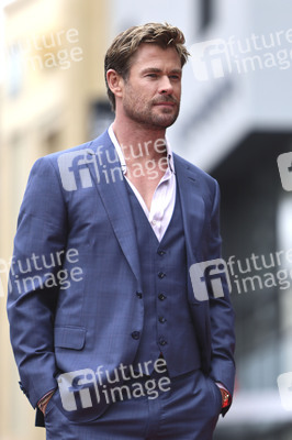 Chris Hemswoth erhält einen Stern auf dem Hollywood Walk of Fame in Los Angeles