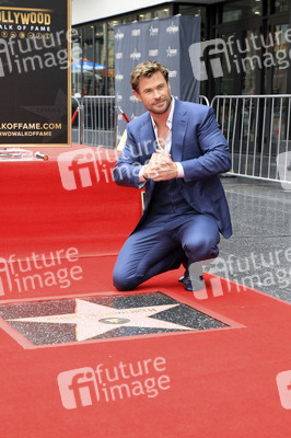 Chris Hemswoth erhält einen Stern auf dem Hollywood Walk of Fame in Los Angeles