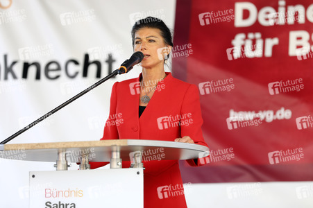 Wahlkampfveranstsaltung des Bündnis Sahra Wagenknecht in Leipzig