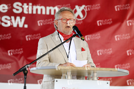Wahlkampfveranstsaltung des Bündnis Sahra Wagenknecht in Leipzig