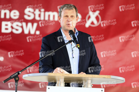 Wahlkampfveranstsaltung des Bündnis Sahra Wagenknecht in Leipzig