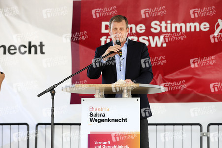 Wahlkampfveranstsaltung des Bündnis Sahra Wagenknecht in Leipzig