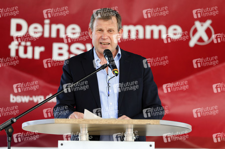 Wahlkampfveranstsaltung des Bündnis Sahra Wagenknecht in Leipzig