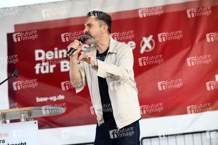 Wahlkampfveranstsaltung des Bündnis Sahra Wagenknecht in Leipzig