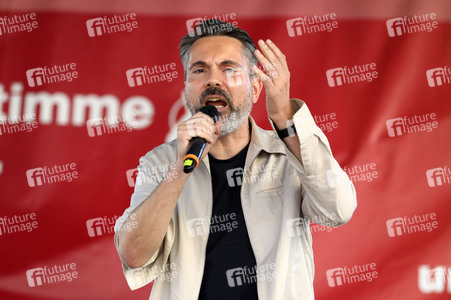 Wahlkampfveranstsaltung des Bündnis Sahra Wagenknecht in Leipzig