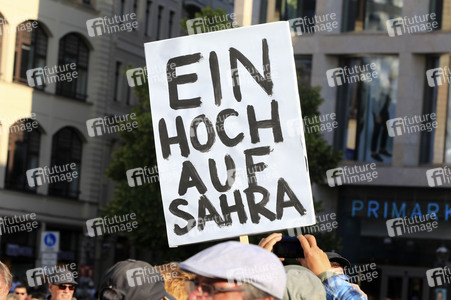 Wahlkampfveranstsaltung des Bündnis Sahra Wagenknecht in Leipzig