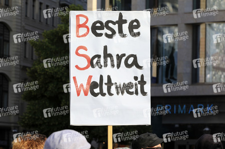 Wahlkampfveranstsaltung des Bündnis Sahra Wagenknecht in Leipzig