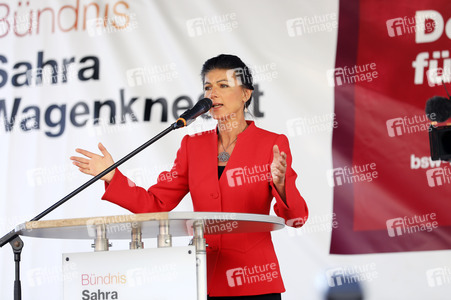 Wahlkampfveranstsaltung des Bündnis Sahra Wagenknecht in Leipzig