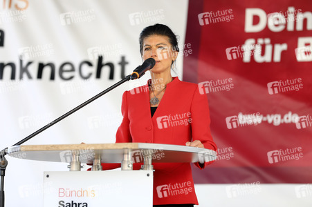 Wahlkampfveranstsaltung des Bündnis Sahra Wagenknecht in Leipzig
