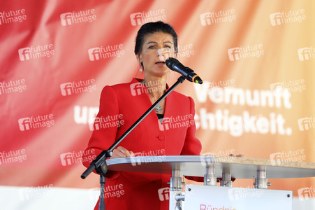 Wahlkampfveranstsaltung des Bündnis Sahra Wagenknecht in Leipzig
