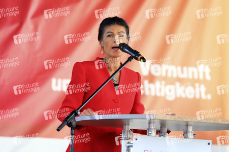 Wahlkampfveranstsaltung des Bündnis Sahra Wagenknecht in Leipzig