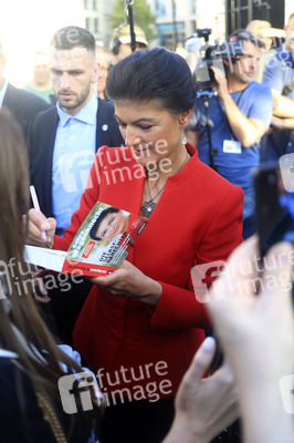 Wahlkampfveranstsaltung des Bündnis Sahra Wagenknecht in Leipzig