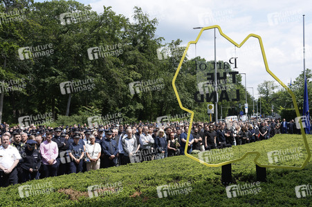Schweigemarsch für den ermordeten Mannheimer Polizisten Rouven L. in Berlin